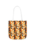 Golden Woof Abstract Glamour Canvas Tote Bag