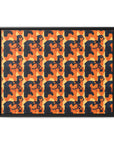 Rottweiler Chic Pawsitivity Matte Canvas, Framed