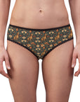 Dazzling Dachsund Blossoms & Foliage Women's Briefs