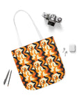 Golden Woof Abstract Glamour Canvas Tote Bag