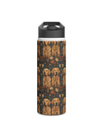 Fanciful Golden Paradise Blossom Stainless Steel Water Bottle