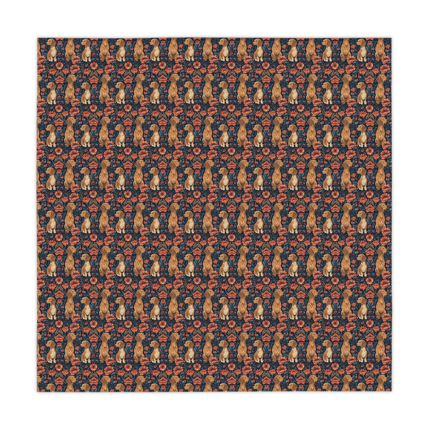 Floral Pawsome Dachsund Delight Tablecloth