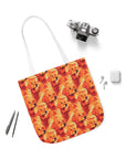 Golden Glamour Paws Canvas Tote Bag