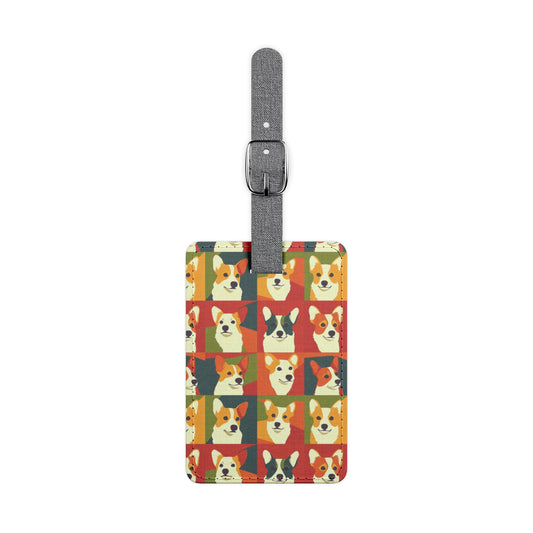 Corgi Chic Popart Pup Luggage Tag