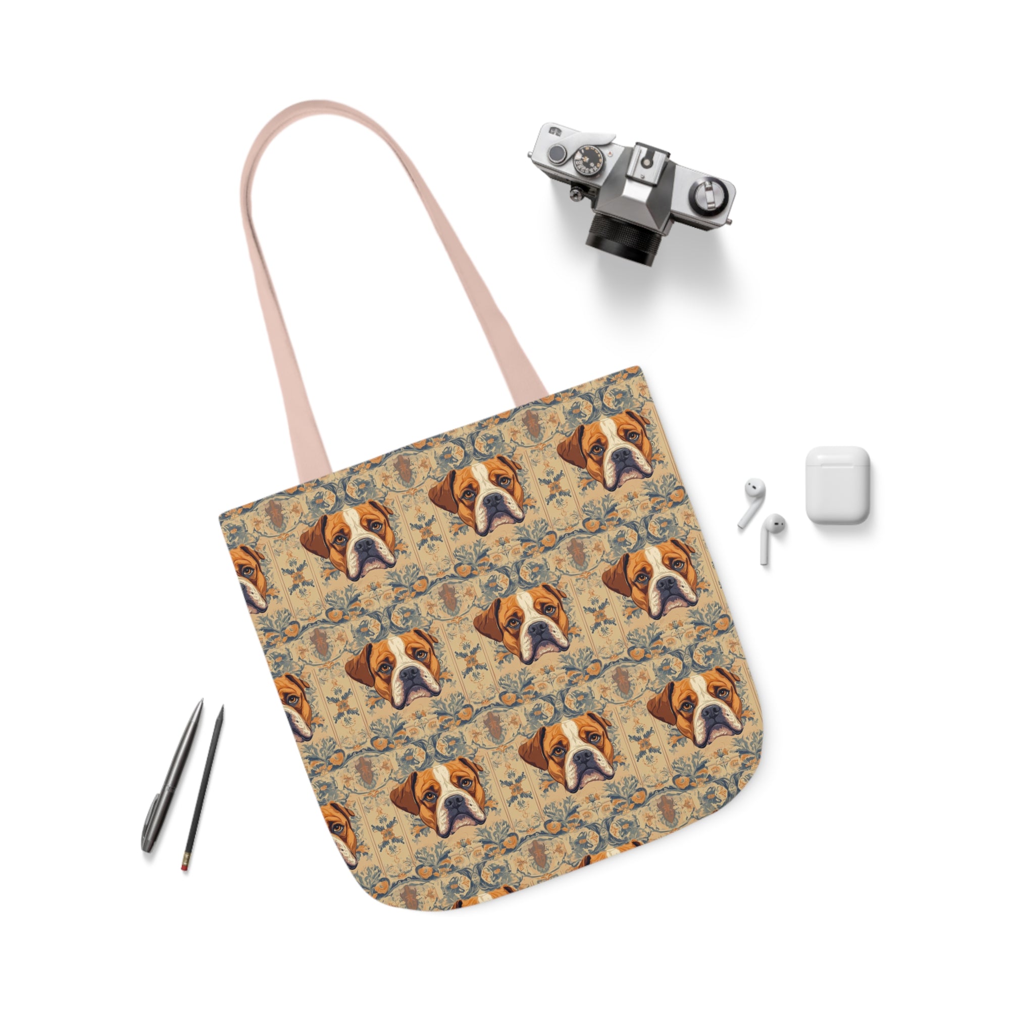 Bowtie Boxer Bliss Canvas Tote Bag