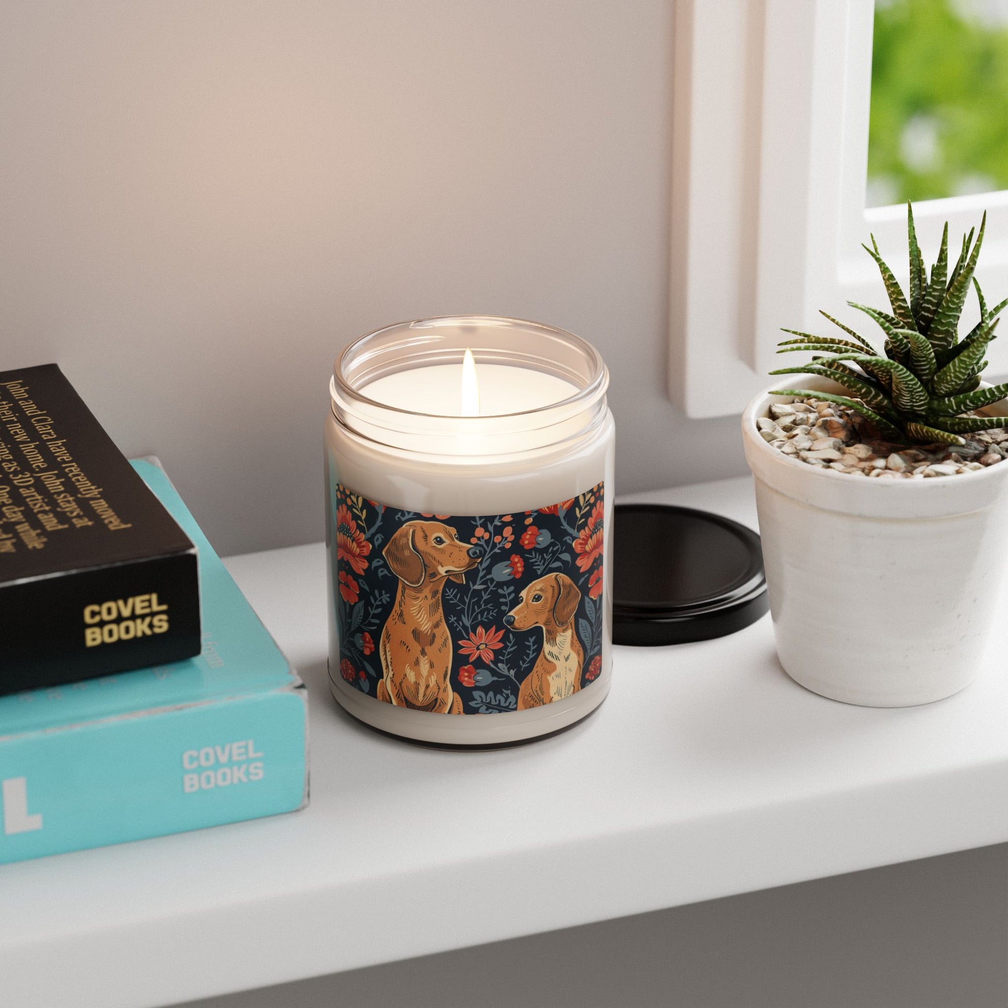 Floral Pawsome Dachsund Delight Scented Soy Candle