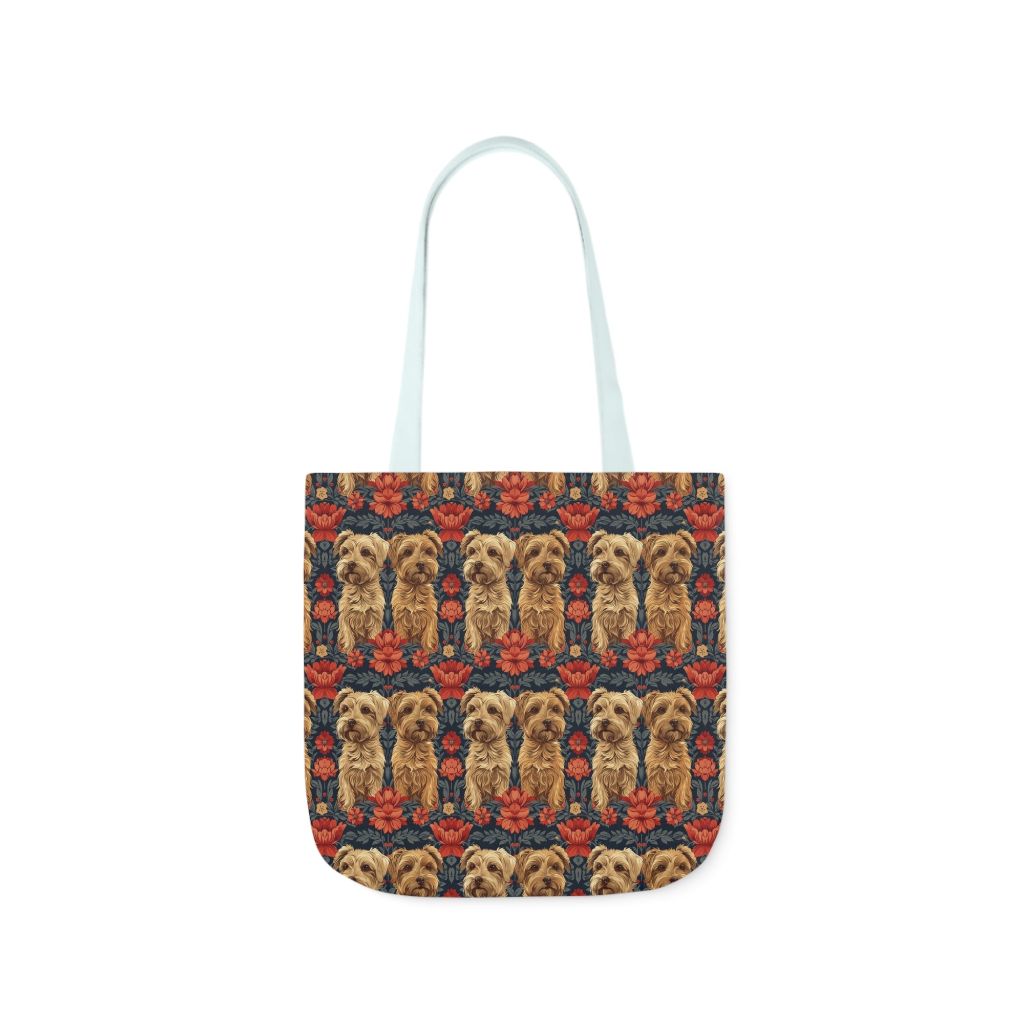 Yorkie Charm Twins Canvas Tote Bag