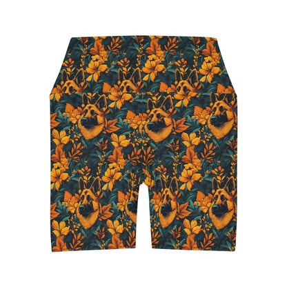 Safari Shepherd Strut High Waisted Yoga Shorts