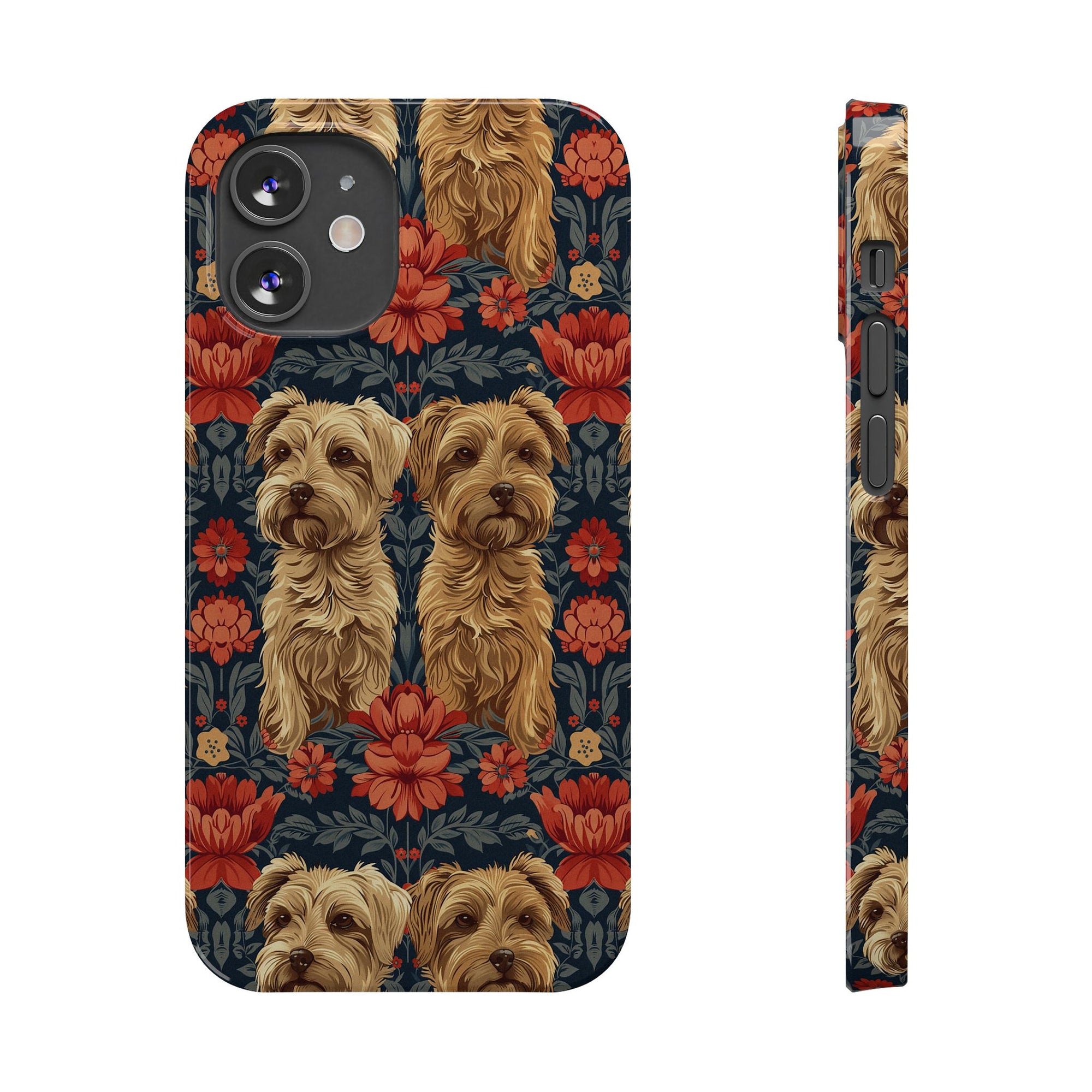 Yorkie Charm Twins Slim Phone Cases