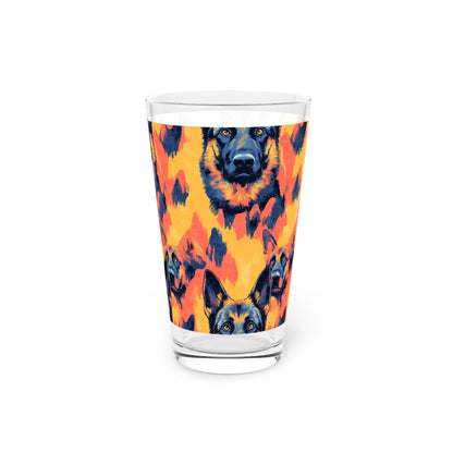 Impressionistic German Shepherds Pint Glass