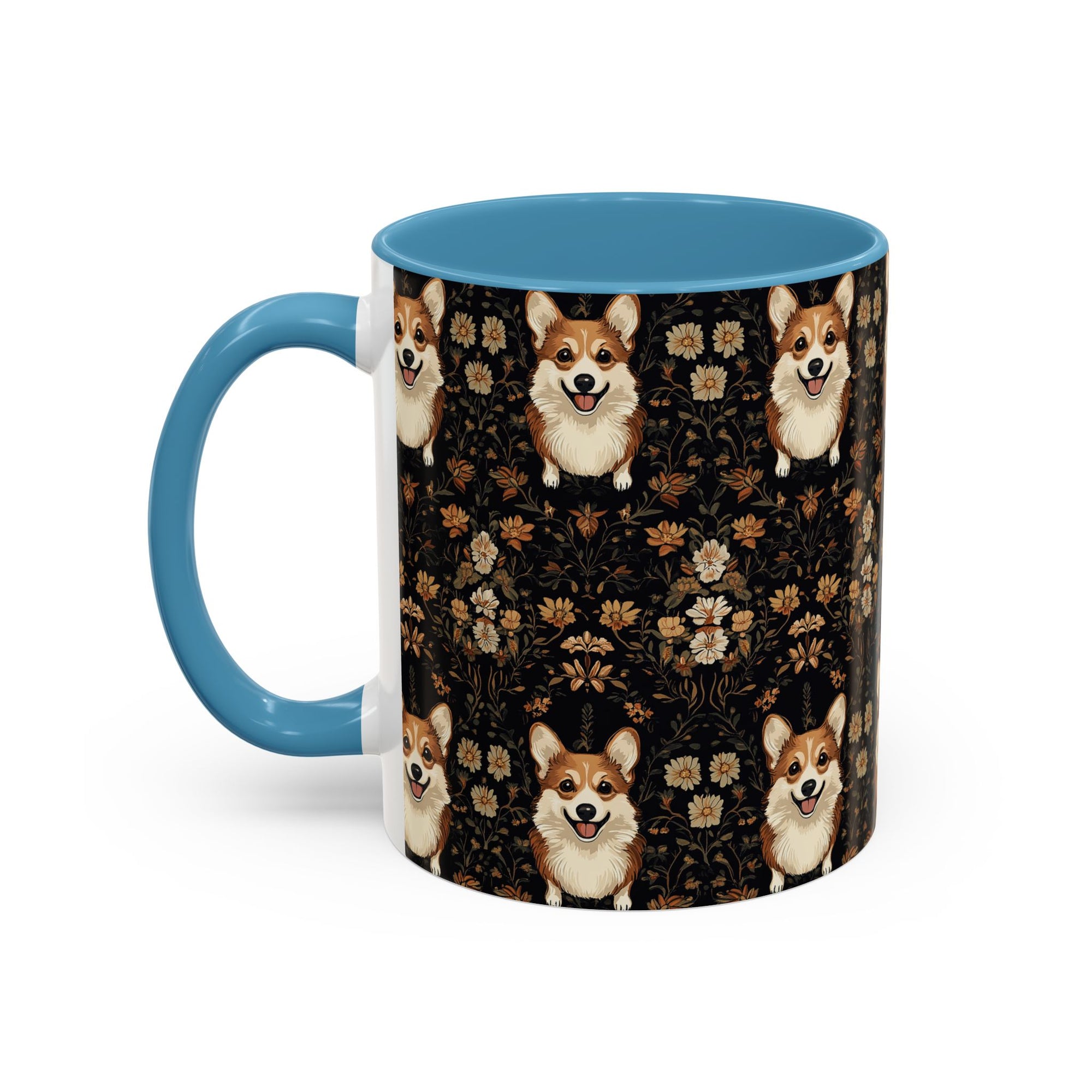 Nighttime Corgi Glow Stride Accent Coffee Mug