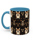 Nighttime Corgi Glow Stride Accent Coffee Mug