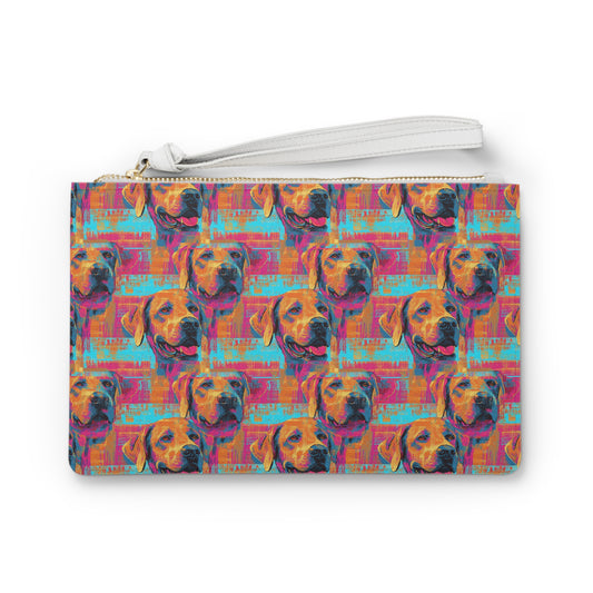 Rustic Charm Labrador Chic Clutch Bag