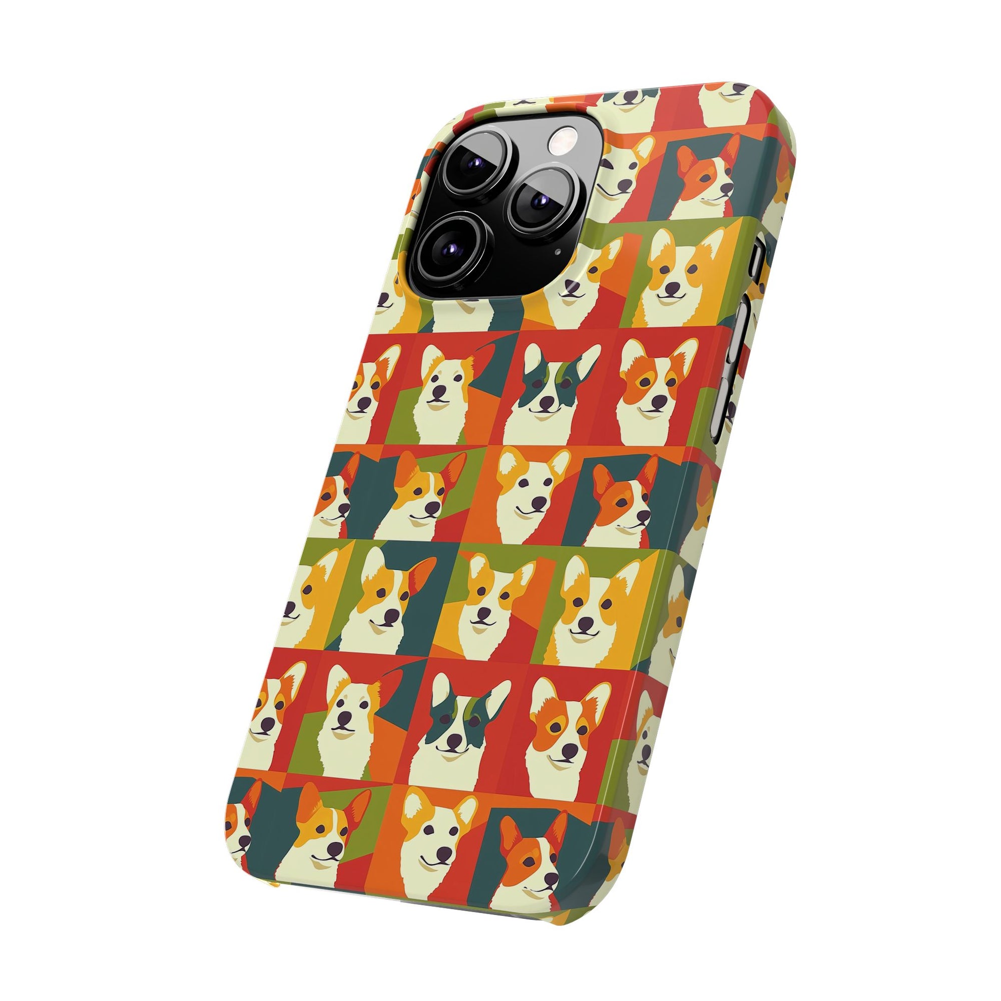 Corgi Chic Popart Pup Slim Phone Cases