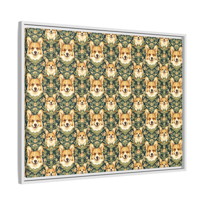 Corgi Charmz Matte Canvas, Framed