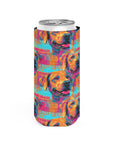 Rustic Charm Labrador Chic Slim Can Cooler