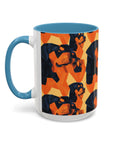 Rottweiler Chic Pawsitivity Accent Coffee Mug