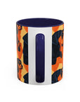 Rottweiler Chic Pawsitivity Accent Coffee Mug