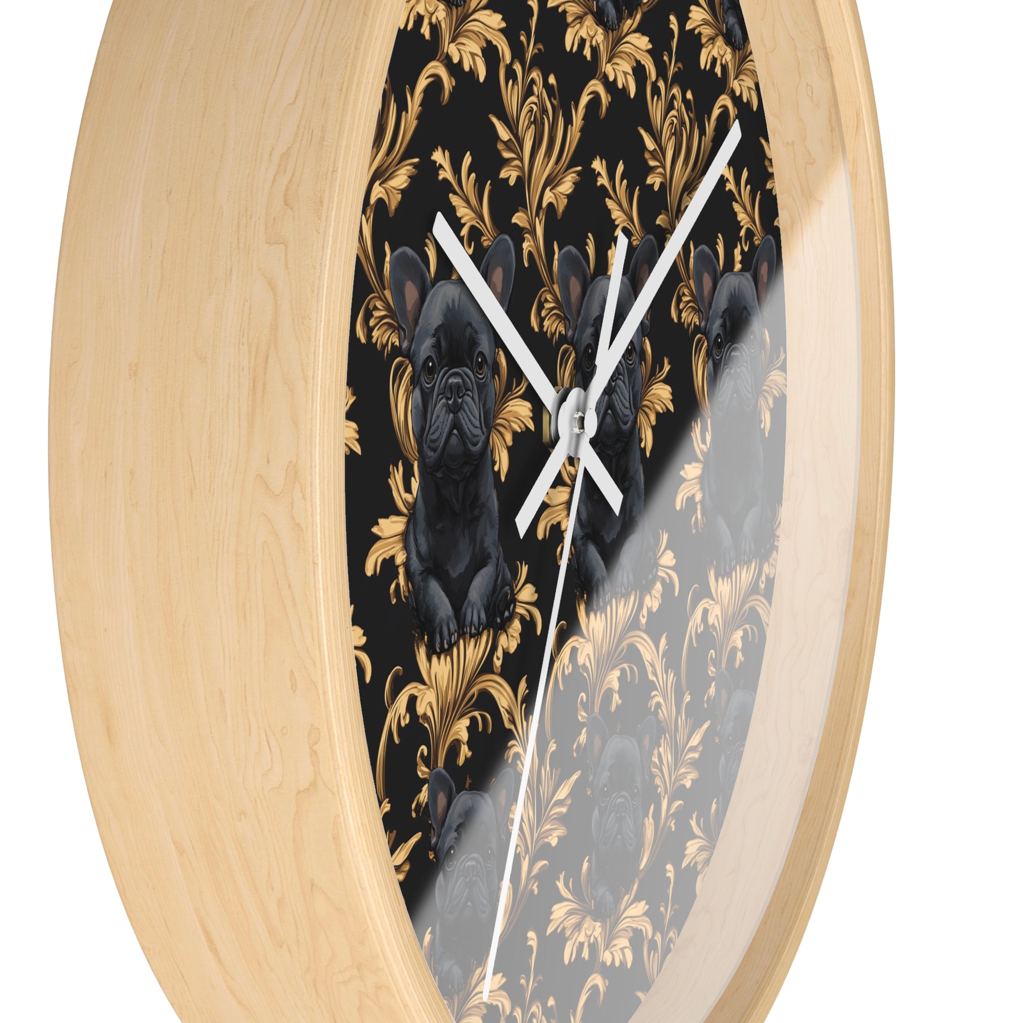 Regal Frenchie Noir Elegance Wall Clock