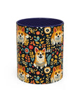 Corgi Rainbow Vine Dream Accent Coffee Mug