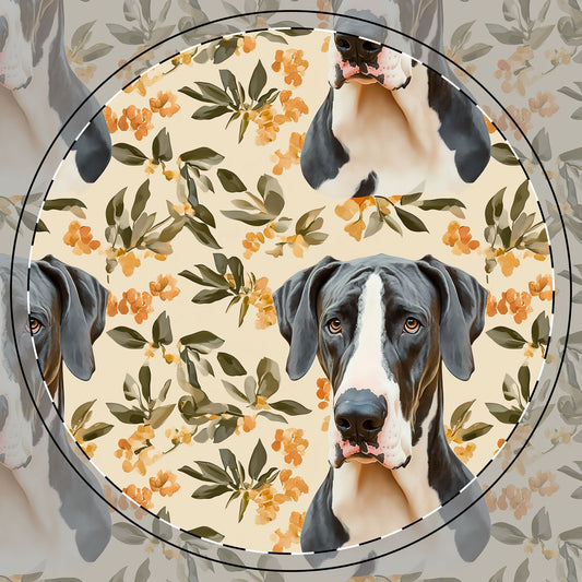 Majestic Great Dane Meadow Ceramic Coaster