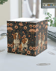 Beagle Blossom Bonanza Note Cube