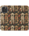 Blossoming Labradors Bouquet Flip Cases