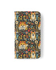 Corgi Rainbow Vine Dream Flip Cases