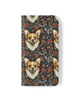 Floofy Corgi Blossom Blast Flip Cases