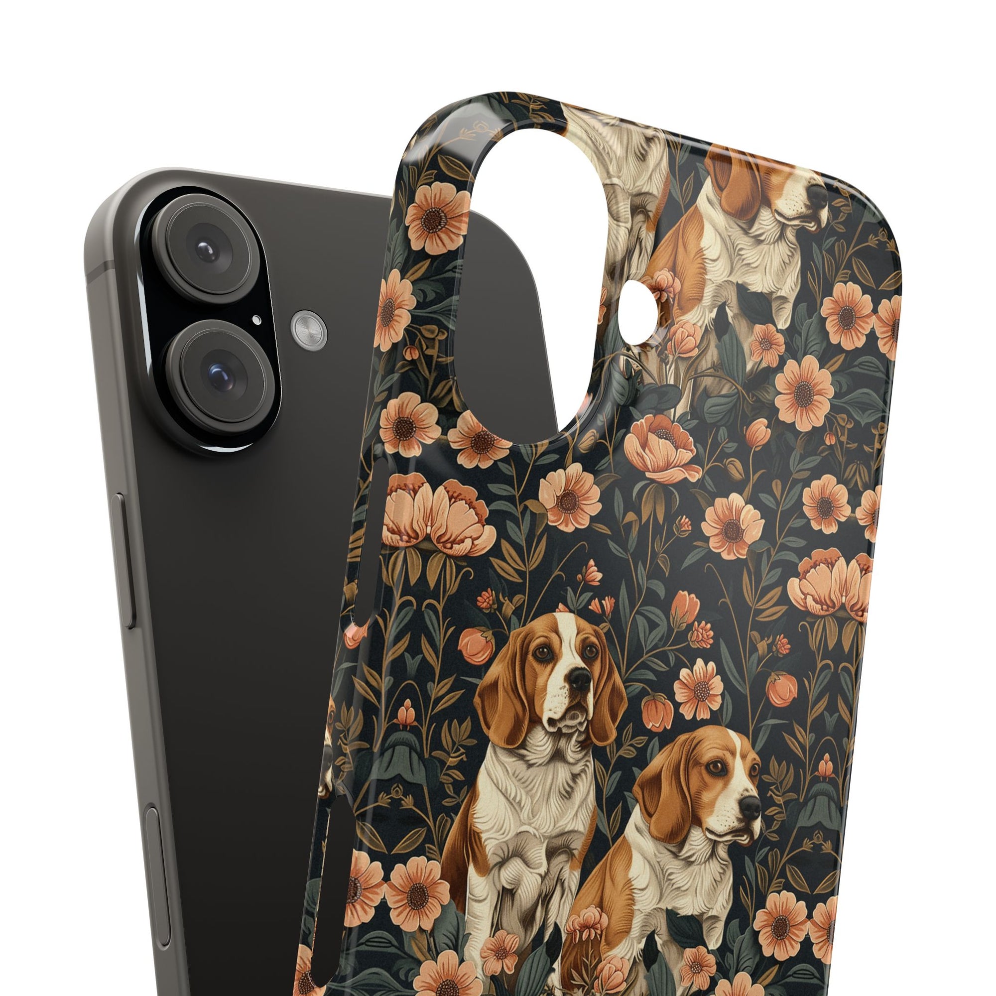 Beagle Blossom Bonanza Slim Phone Cases