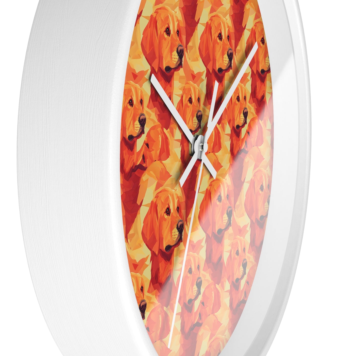 Golden Glamour Paws Wall Clock