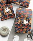 Floral Pawsome Dachsund Delight Gift Wrap Papers