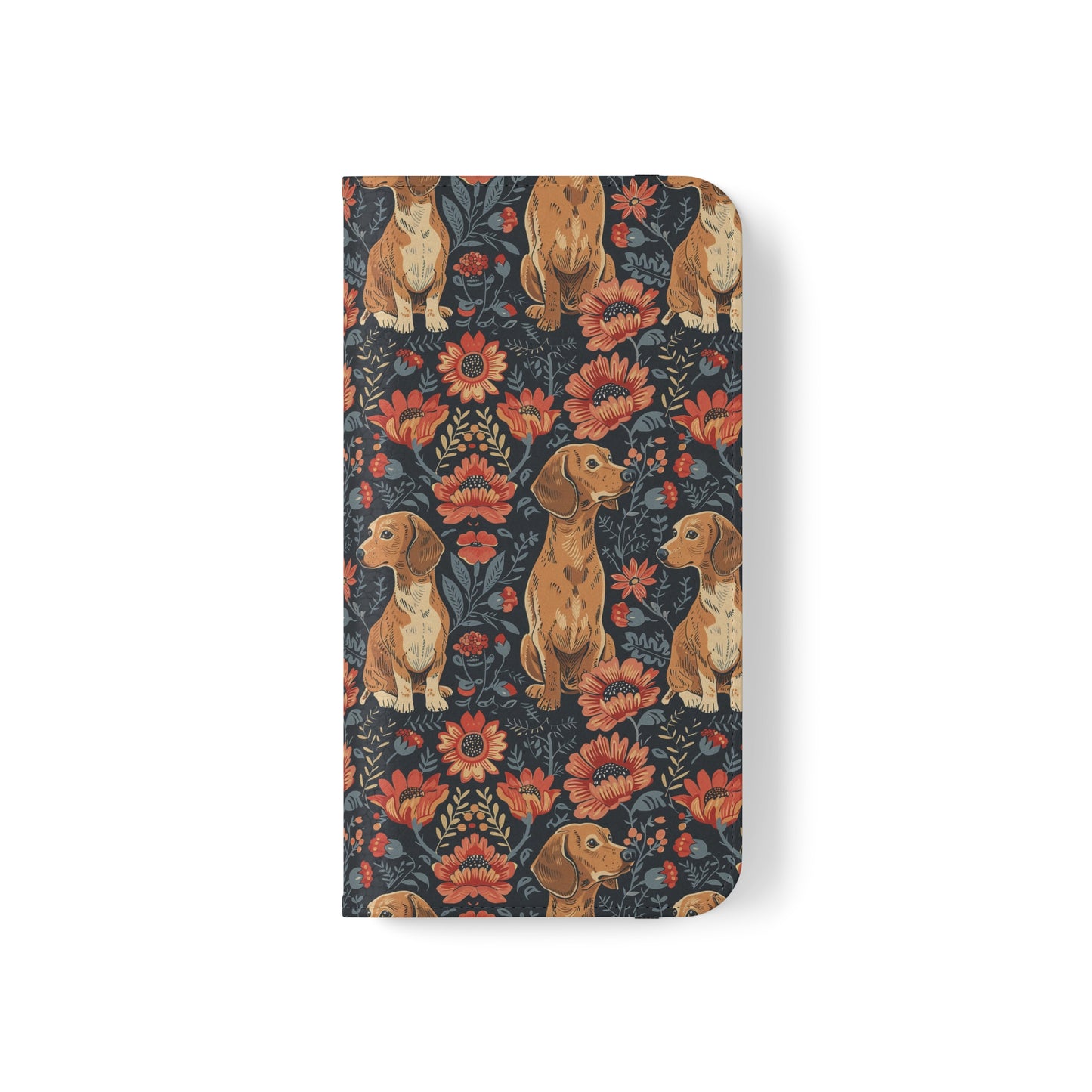 Floral Pawsome Dachsund Delight Flip Cases