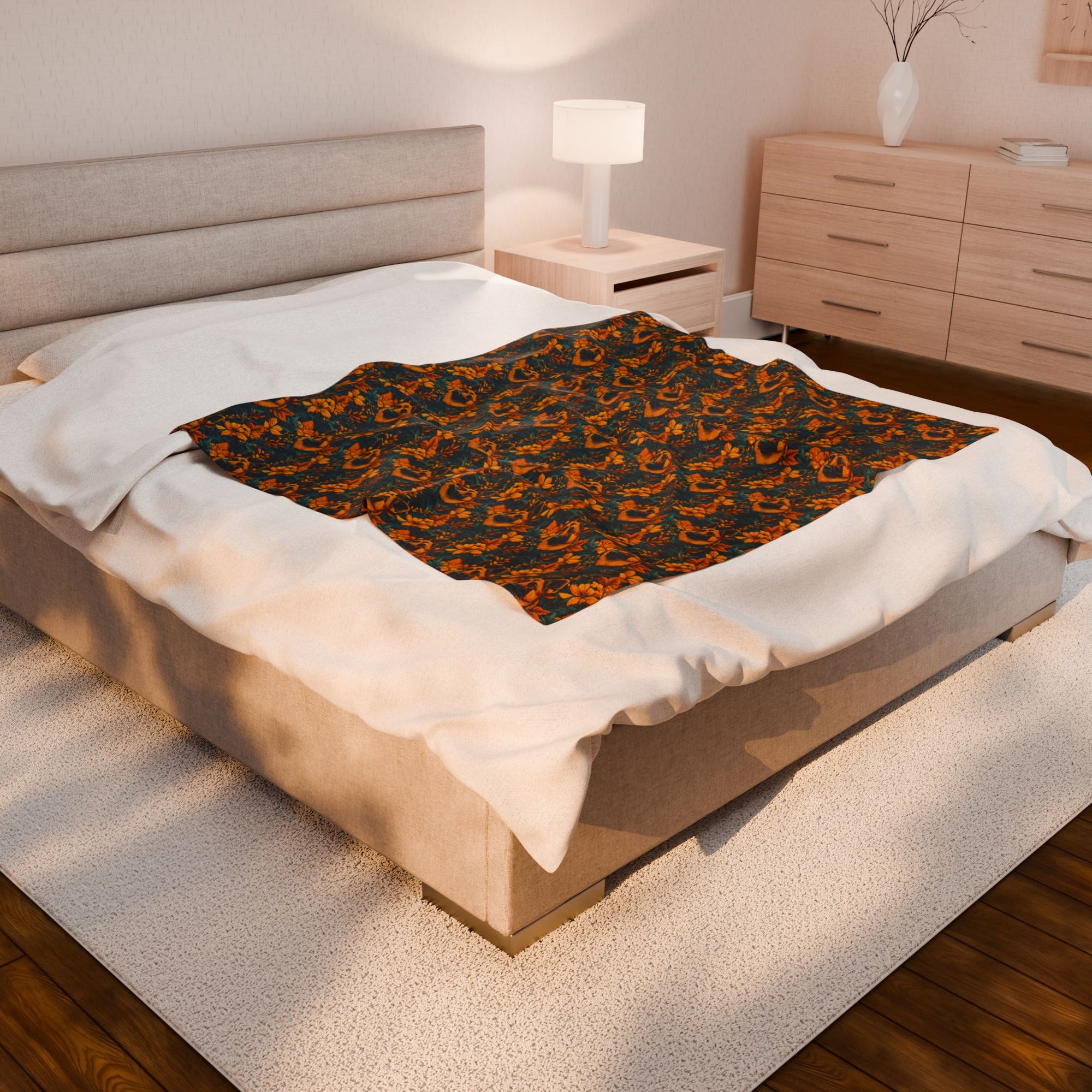 Safari Shepherd Strut Velveteen Plush Blanket