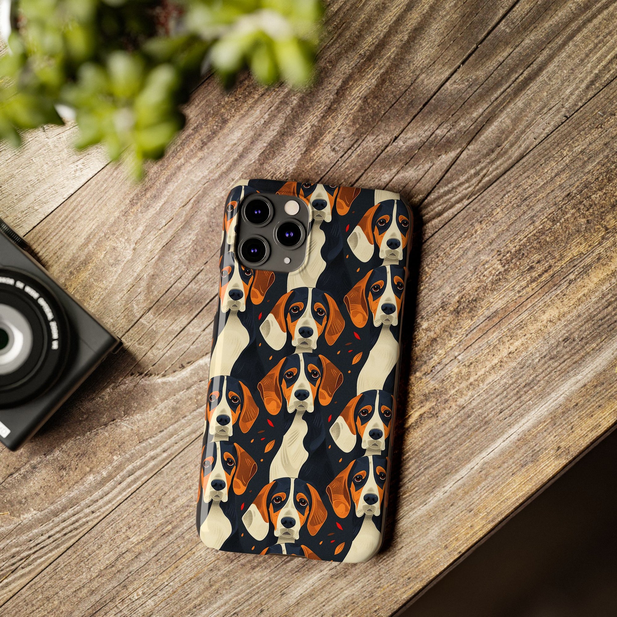 Beagle Glimmer Gaze Glamour Slim Phone Cases