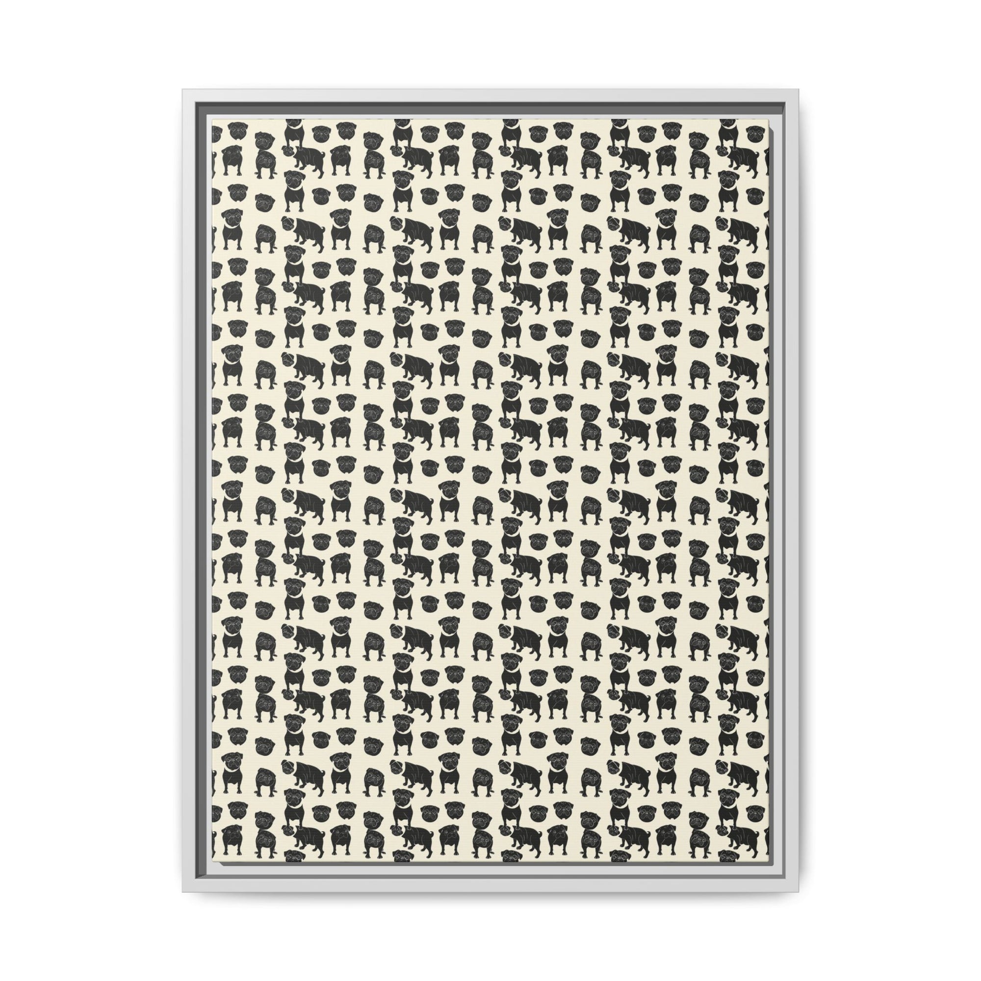 Puggie Pout Perfection Matte Canvas, Framed