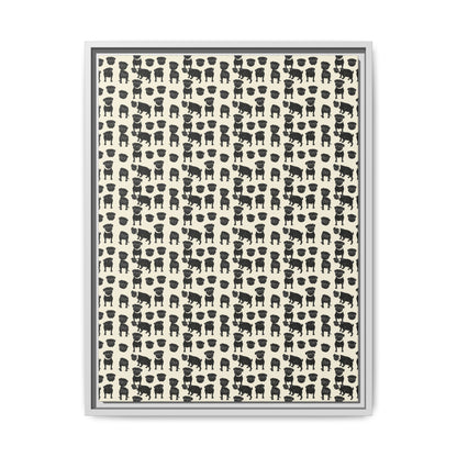 Puggie Pout Perfection Matte Canvas, Framed