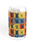 Frenchie Pop Art Pawfection Grid Sipper Glass