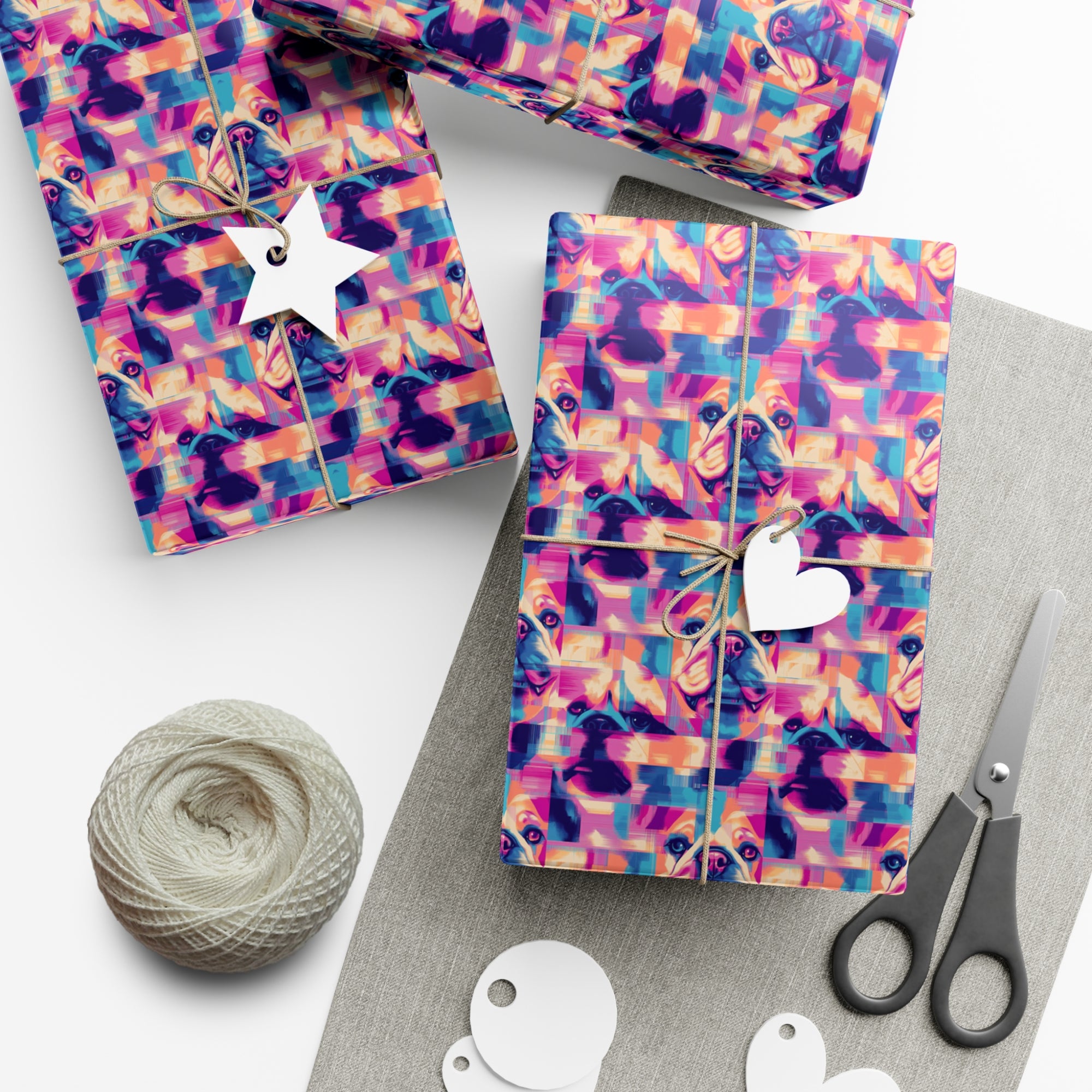 Dazzling Bulldog Chic Gift Wrap Papers