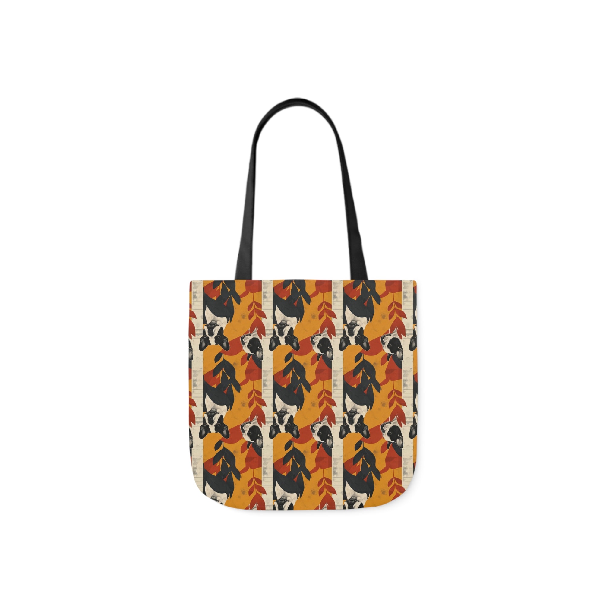 Chic Frenchie Charm Canvas Tote Bag