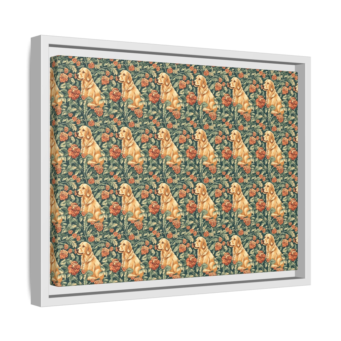 Blooming Goldie Glam Matte Canvas, Framed