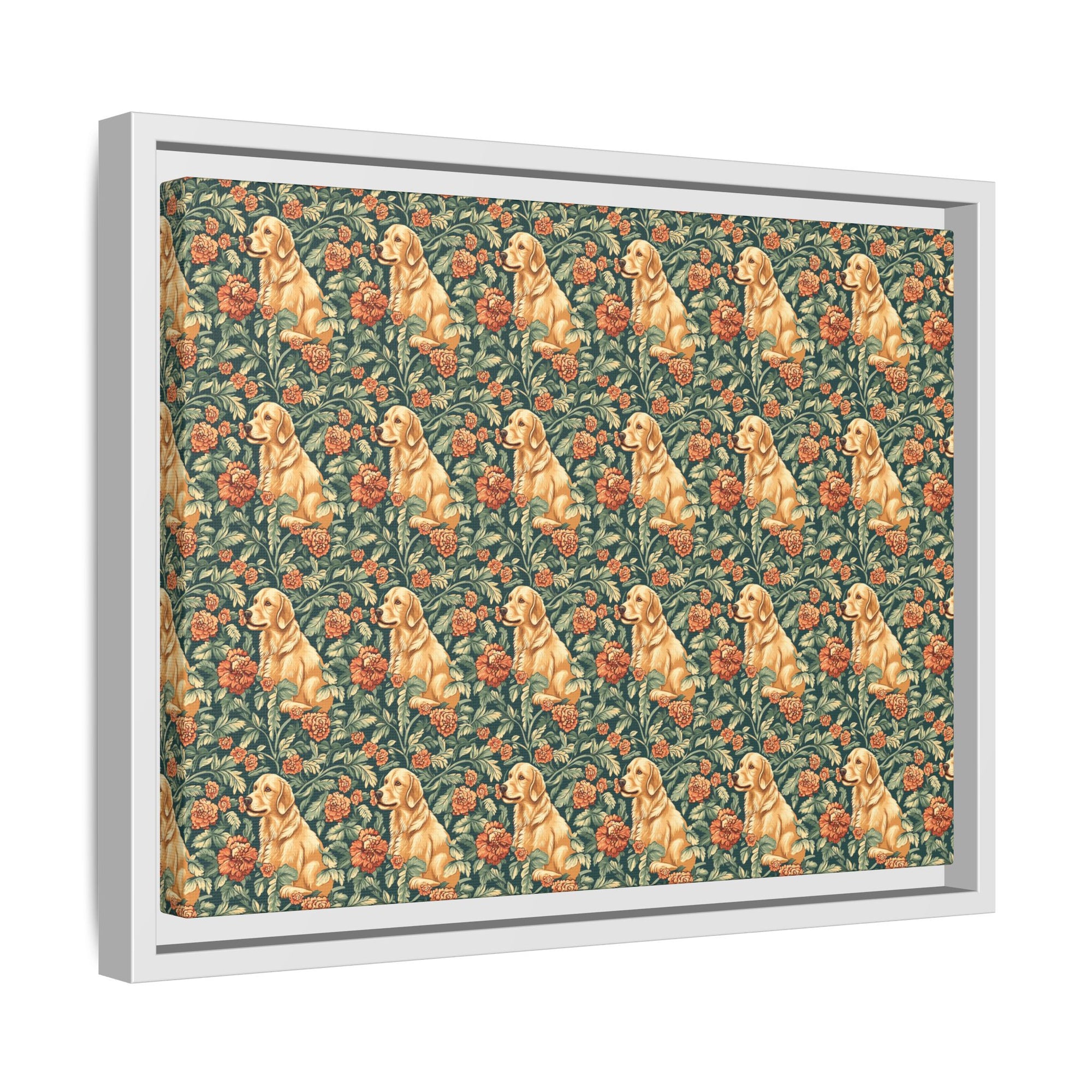 Blooming Goldie Glam Matte Canvas, Framed