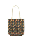 Dazzling Dachsund Blossoms & Foliage Canvas Tote Bag