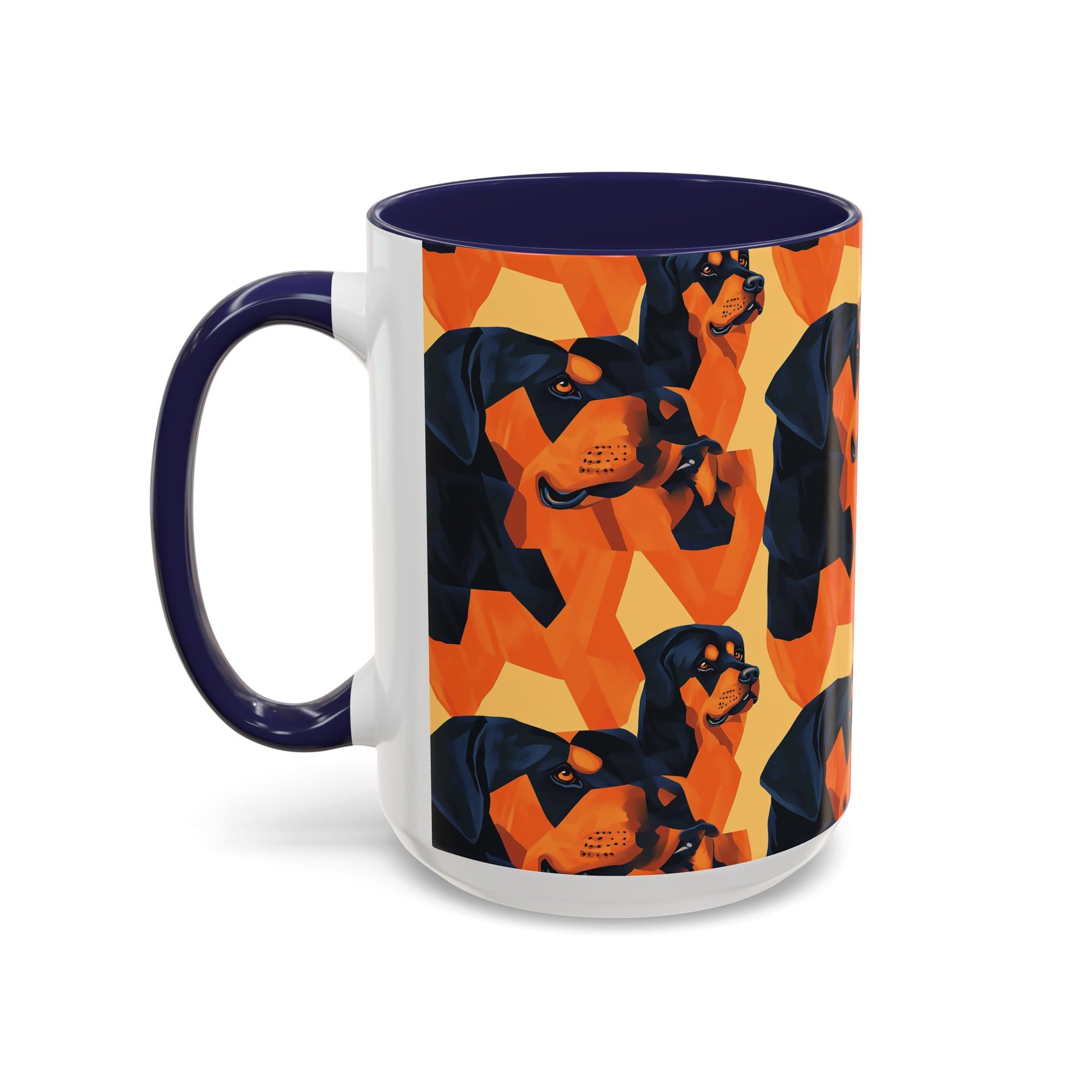 Rottweiler Chic Pawsitivity Accent Coffee Mug