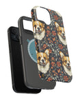 Floofy Corgi Blossom Blast Magnetic Tough Cases