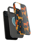 Dapper Dachshund Noir Glow Magnetic Tough Cases