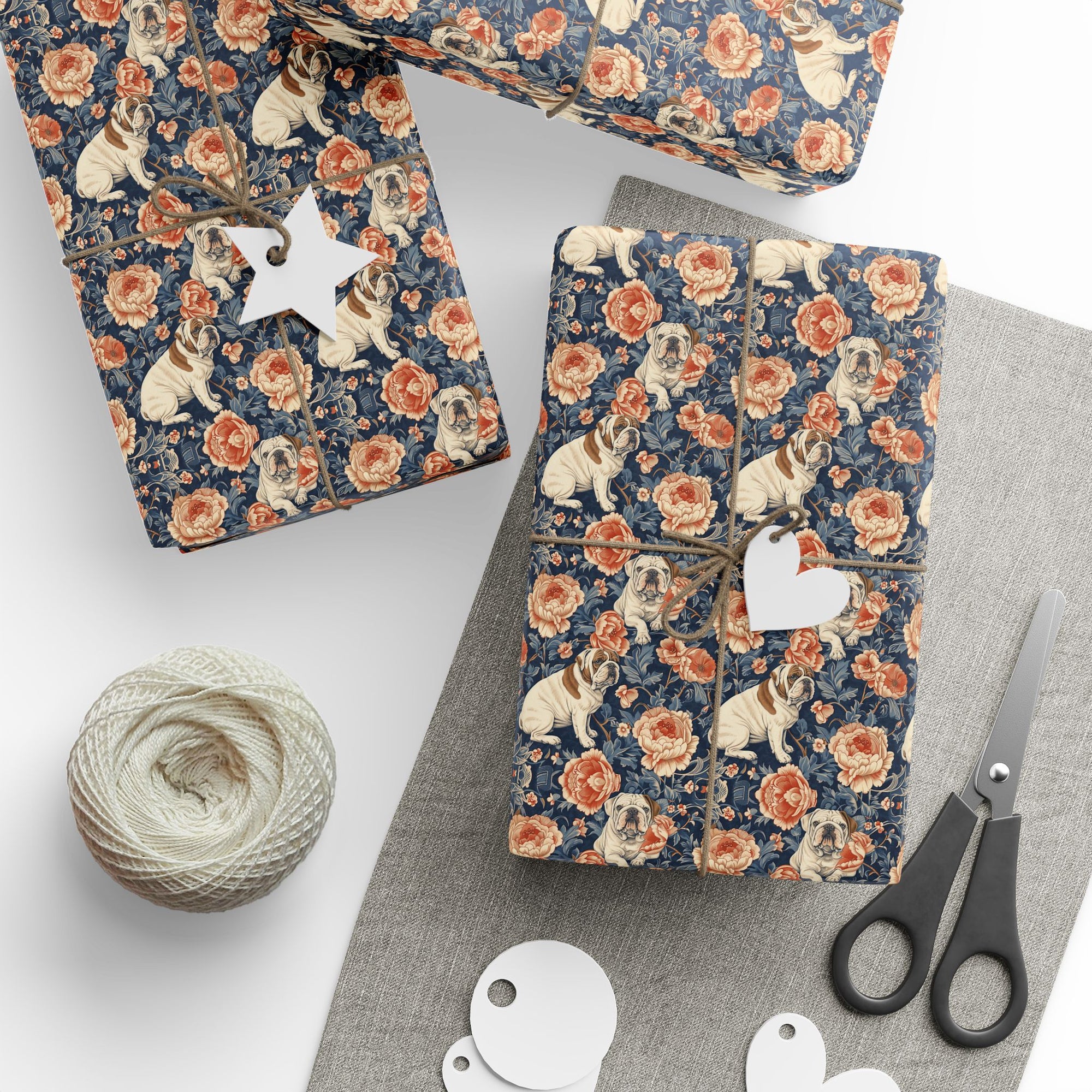 Blooming Bulldog Beauty Wrapping Paper