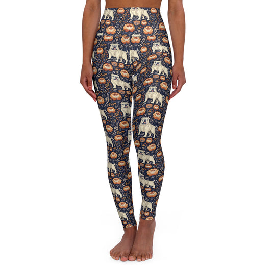 Bulldog Blossom Bonanza High Waisted Yoga Leggings