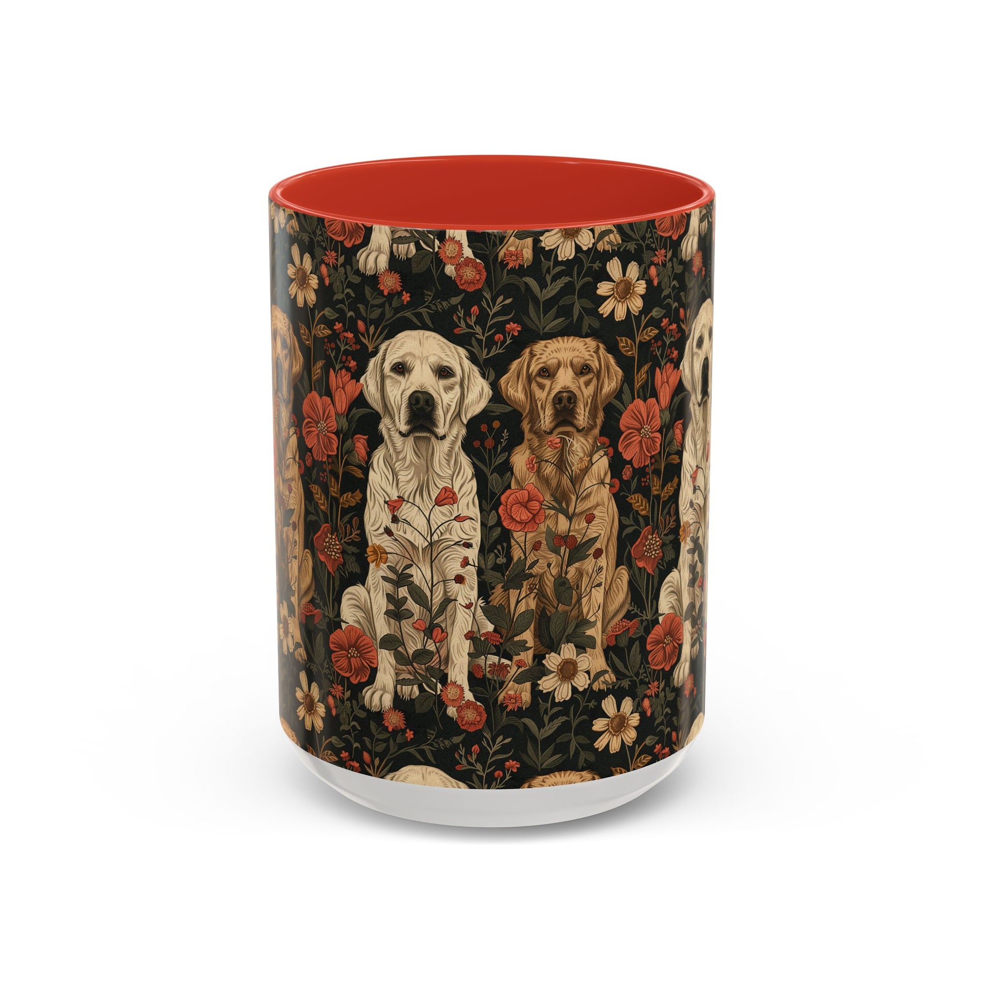 Blossoming Labradors Bouquet Accent Coffee Mug