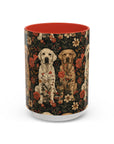 Blossoming Labradors Bouquet Accent Coffee Mug